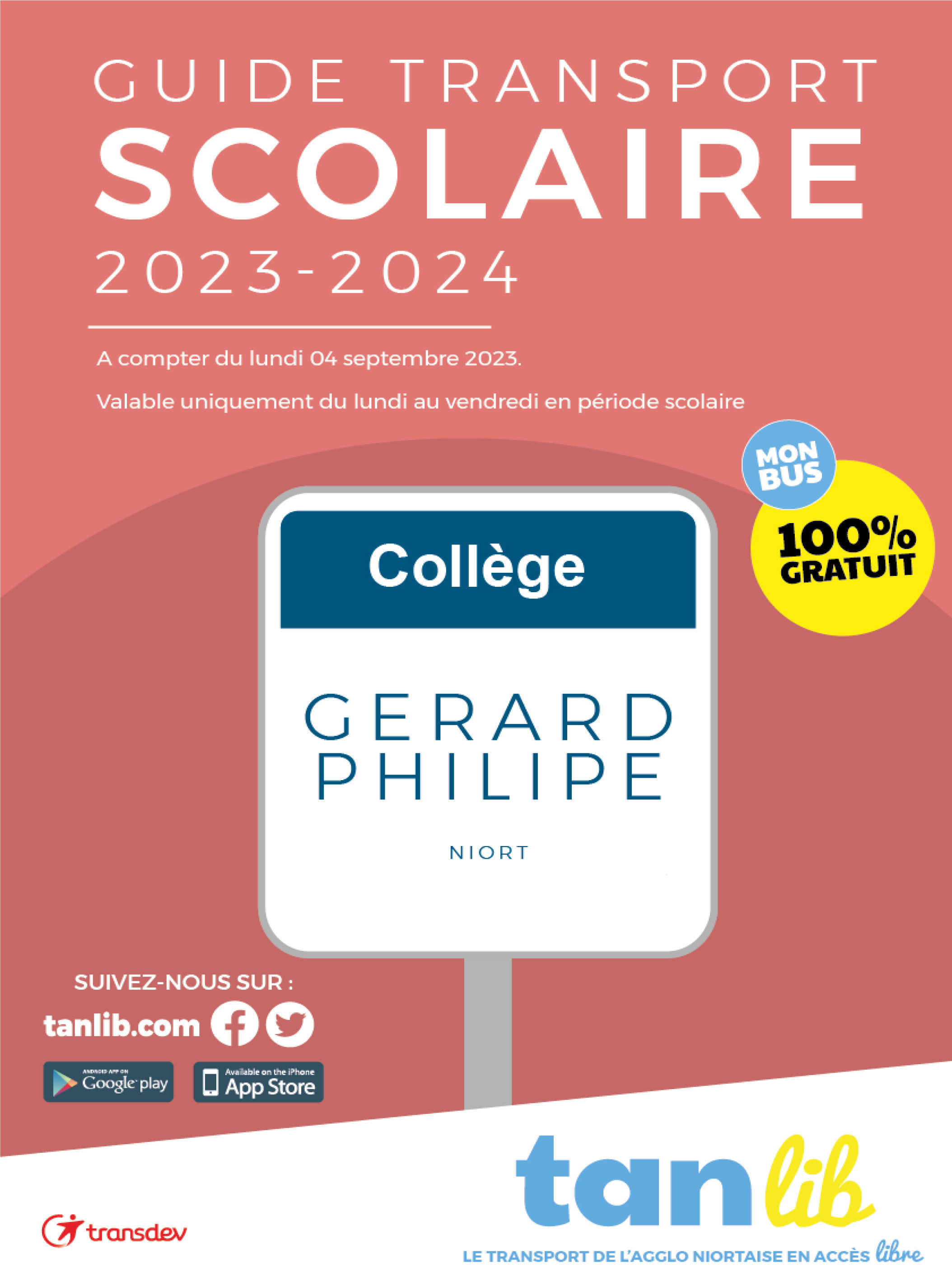 Guide transport scolaire Gérard Philipe