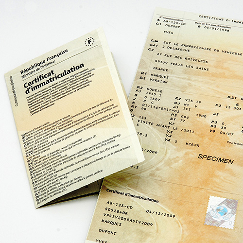 Carte de grise